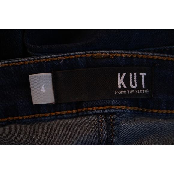 Kut from the Kloth Connie‎ Ankle Skinny Dark Wash Staggered Raw Hem Mid Rise 4 - Picture 10 of 12